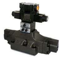 Válvula de asiento direccional, accionada por piloto y controlada con solenoide - YUKEN - 